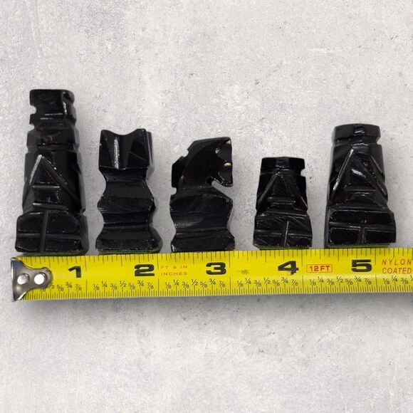 Vintage Onyx & Marble Chess Pieces Lot – Incomplete Set, Replacement/Crafts - Picture 15 of 16